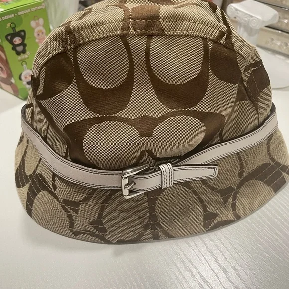 Coach Brown and Tan Patterned Hat - Picture 2 of 7